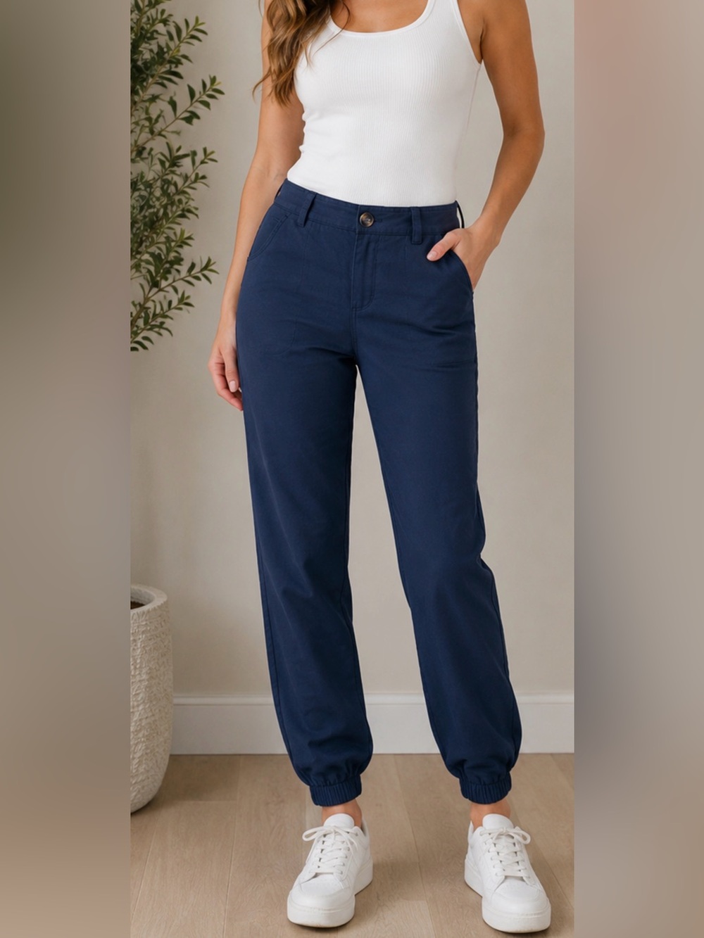 HALARA Navy Blue Track Joggers